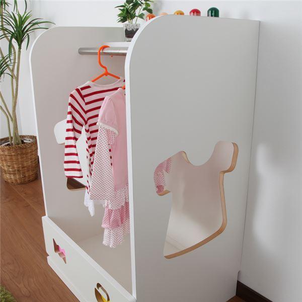 子供用 洋服掛け/衣類収納 〔男の子用〕 幅59.0cm 日本製 耐久性 防汚性 『おかたづけしたくなるハンガーラック』 〔完成品〕_3