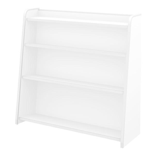 子供用 ブックシェルフ/本棚 〔幅93.3cm ホワイト〕 日本製 高耐久性 知育家具 EVAキッズシリーズ ほんだな 〔完成品〕