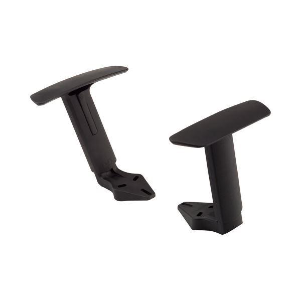 （まとめ）中央可鍛工業 レクチェ 可動肘 NC-B 1セット 〔チェア別売〕 〔×3セット〕