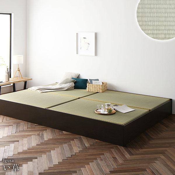 畳ベッド ハイタイプ 高さ42cm ワイドキング280 D+D ナチュラル い草グリーン 収納付き 日本製 たたみベッド 畳 ベッド〔代引不可〕｜kingdom-of-interior｜02
