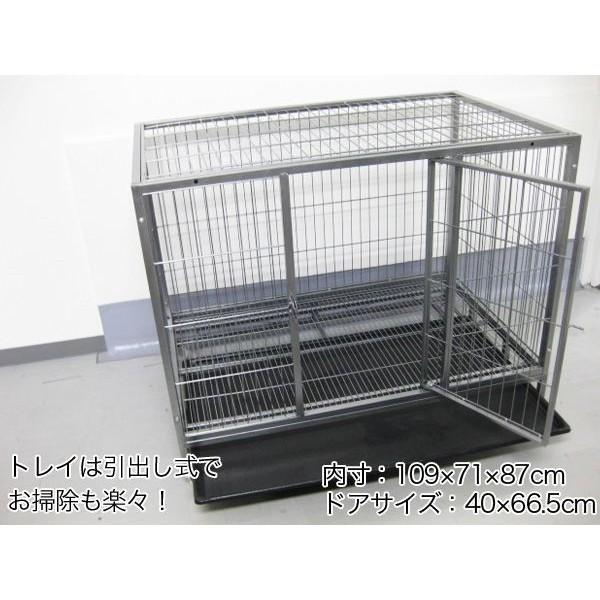 注目のキャスター付きペットケージ LLサイズ 109×71×87cm 大型犬