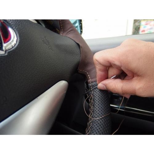 リーフ 純正ステアリング本革巻き替えキット トリコローレ