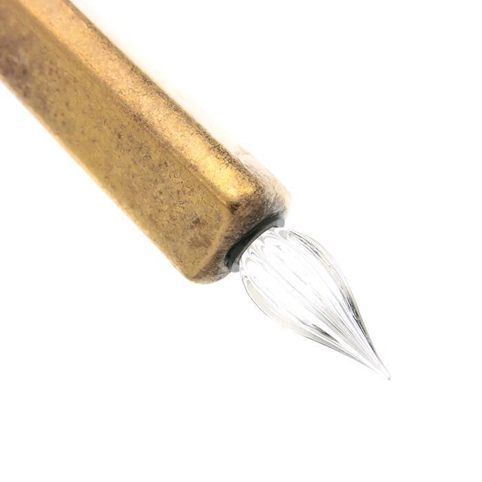 その他ペン HIZEN5 ヒゼンファイブ ガラスペン 金塗り 三角ガラスペン
