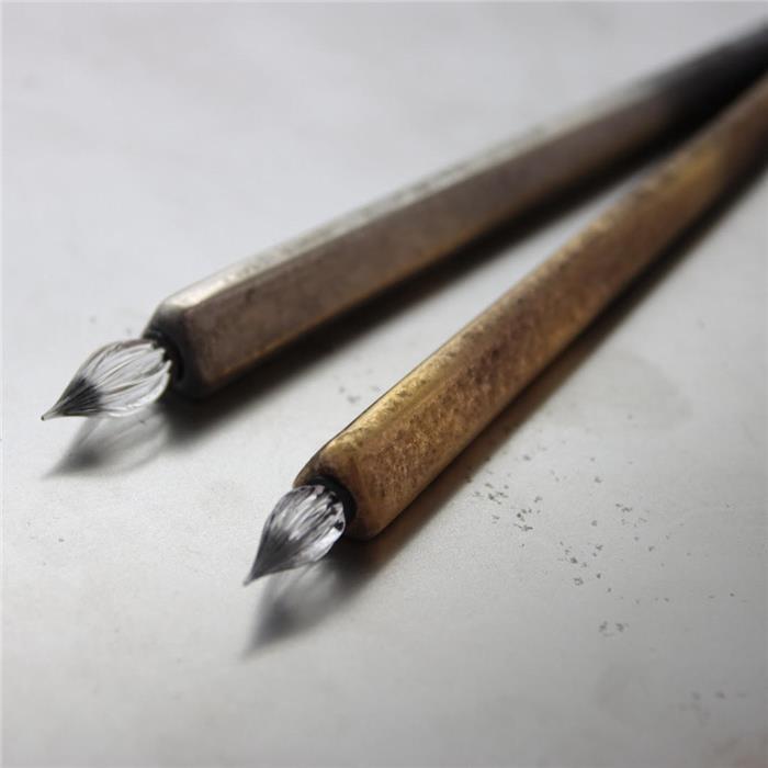 その他ペン HIZEN5 ヒゼンファイブ ガラスペン 金塗り 三角ガラスペン