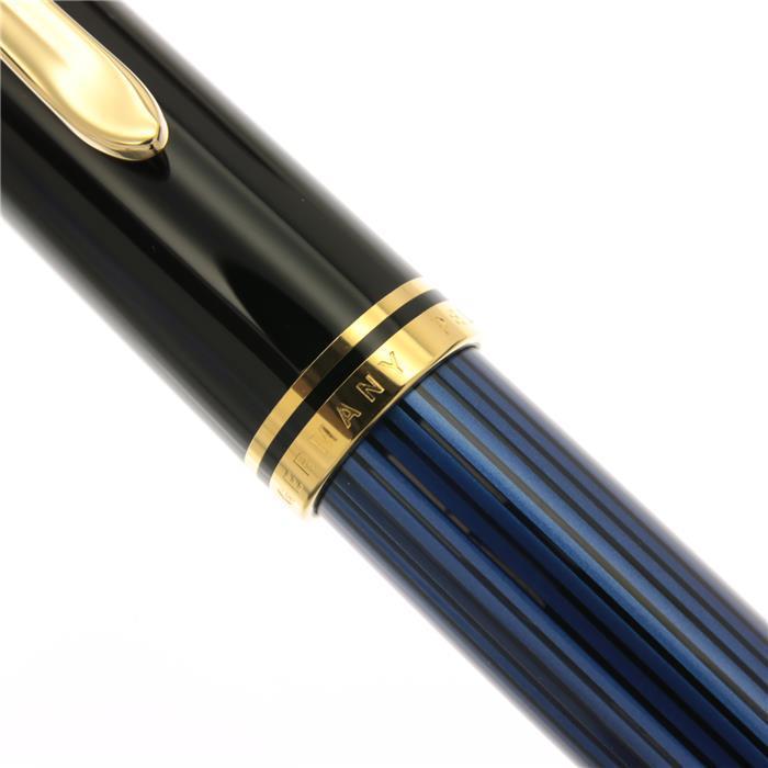 万年筆 ペリカン スーベレーン M800 ブルーストライプ M 中古-良上品