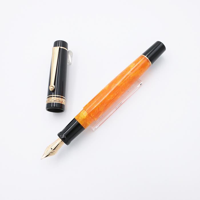 デルタ 万年筆 ドルチェビータ スリム バーメイル F 中古-良上品 SAS