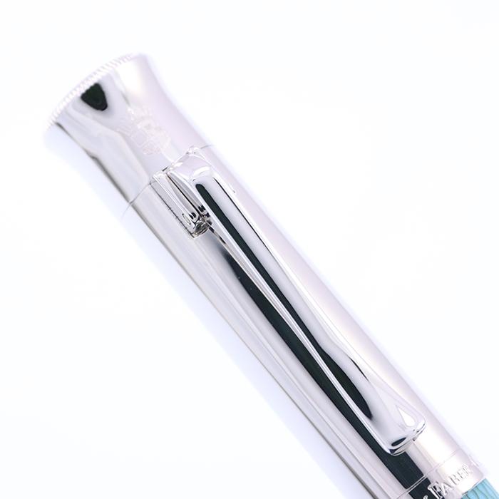 ファーバーカステル 万年筆 グラフ フォン ギロシェ ターコイズ F 中古