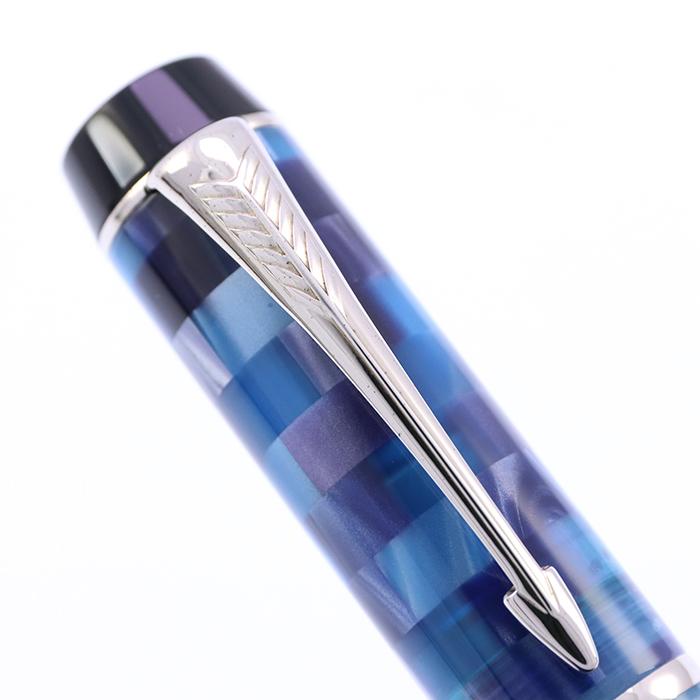PARKER 万年筆 パーカー デュオフォールド チェック ブルーPT 