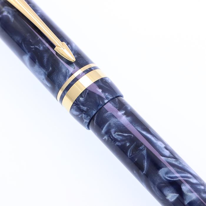 パーカー 万年筆 デュオフォールド マーブルブルー インターナショナル F PARKER 万年筆 パーカー デュオフォールド マーブルブルー