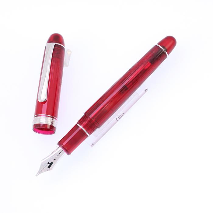 万年筆 プラチナ #3776 センチュリー 富士旬景 春暁 太字 中古-美品