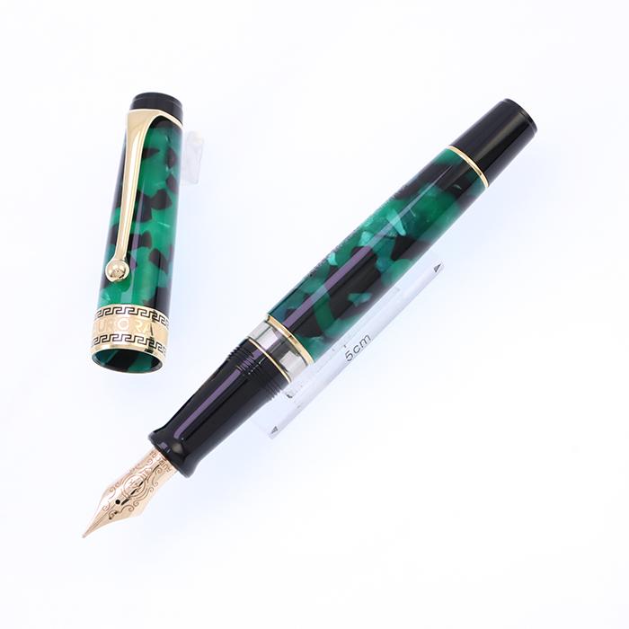 アウロラ（AURORA） 万年筆 オプティマ グリーン M 中古-良上品 SAS