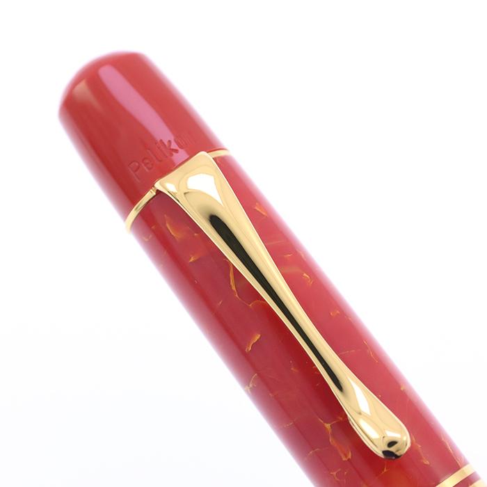 Pelikan（ペリカン） 万年筆 M101N ブライトレッド M 中古-美品 SAS