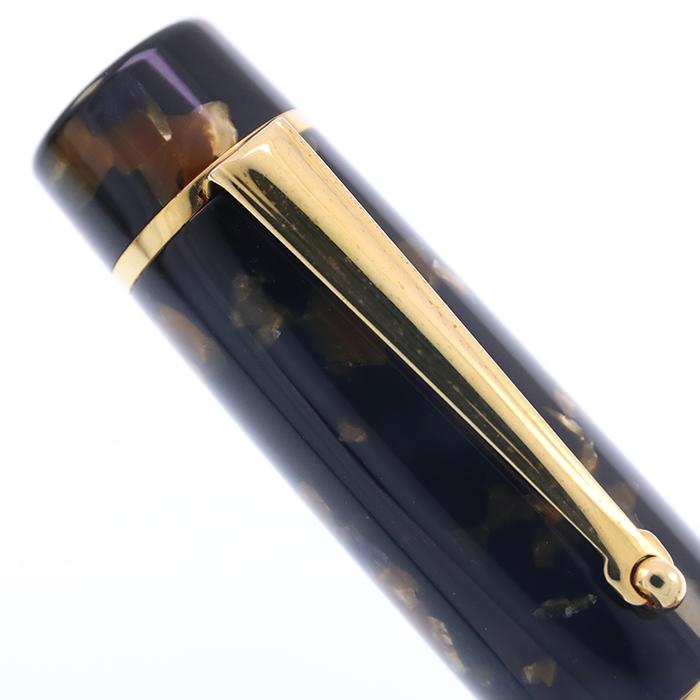 デルタ 万年筆 ドルチェビータ ピストンフィリング ブラック&ブラウン