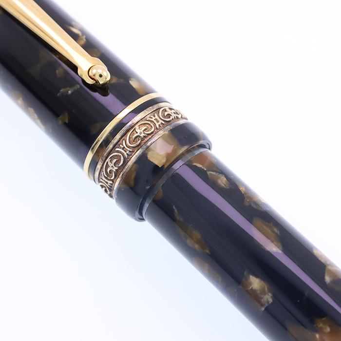 デルタ 万年筆 ドルチェビータ ピストンフィリング ブラック&ブラウン