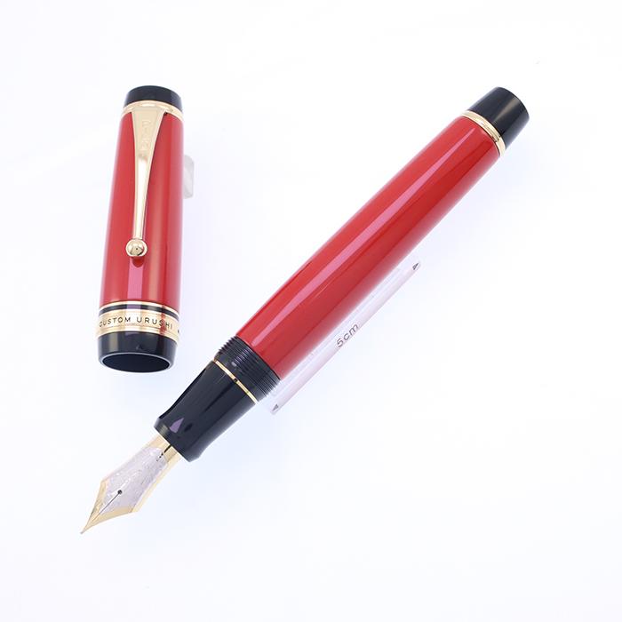 パイロット カスタムURUSHI 朱 M 中字 PILOT（パイロット） 万年筆 カスタム URUSHI 朱 中字 中古-美品 SAS