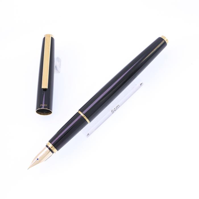 PILOT（パイロット） 万年筆 デラックス 漆 ブラック 細字 旧型 中古