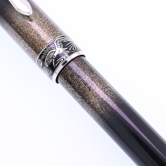 PILOT（パイロット） 万年筆 創立90周年記念 螺鈿 朱鷺 中字 中古-良品