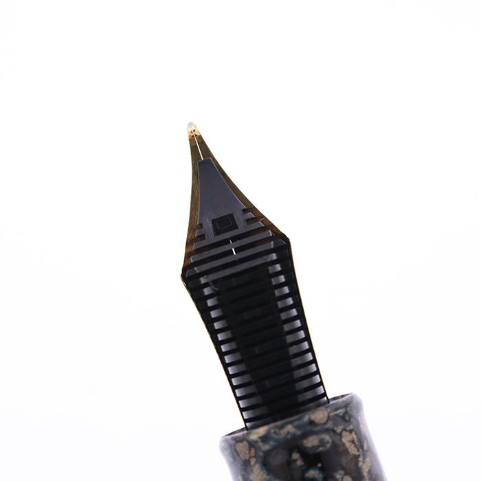 セーラー万年筆 万年筆 セーラー 長刀研ぎエボナイト 雪景 中字 中古