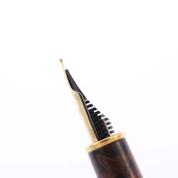 万年筆 プラチナ #3776 マーブルエボナイト ジュピター 太字 中古-良品