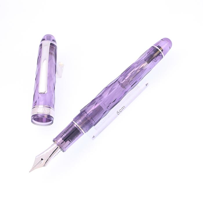 万年筆 プラチナ #3776 センチュリー 富士旬景 紫雲 太字 中古-美品