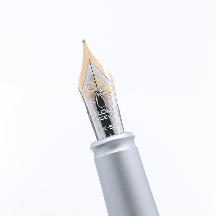 DIPLOMAT ディプロマット 万年筆 アエロ マットシルバー 14K M