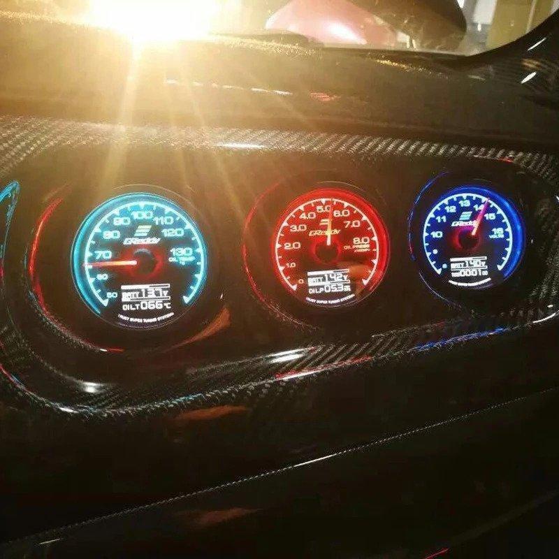 車 追加メーター 62mm 限定品 ターボブースト 水温計 Lcd レースメーター 油温 デジタルディスプレイ Rpm 油圧