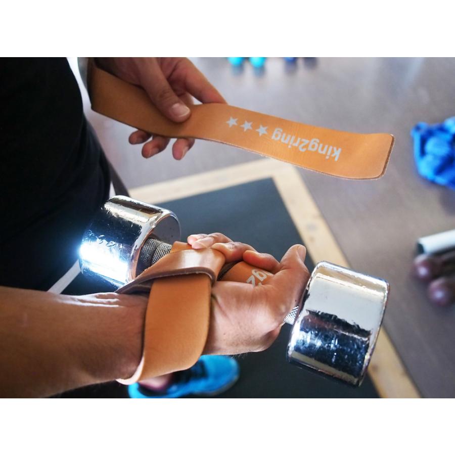 king2ring リストストラップ 本革 レザー 筋トレ グッズ 筋トレ 器具