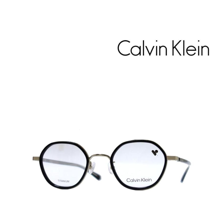 【Calvin Klein】　カルバンクライン　メガネフレーム　CK23123LB　001　ブラック・ゴールド　国内正規品 | Calvin Klein