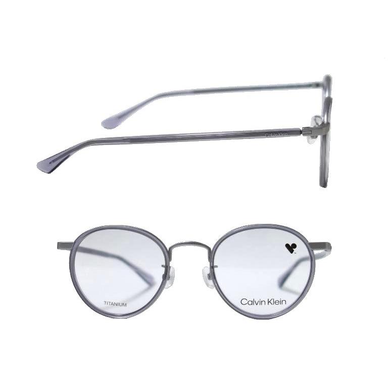 【Calvin Klein】　カルバンクライン　メガネフレーム　CK23124LB　020　クリアグレー・マットシルバー　TITANUM製　国内正規品 | Calvin Klein | 01