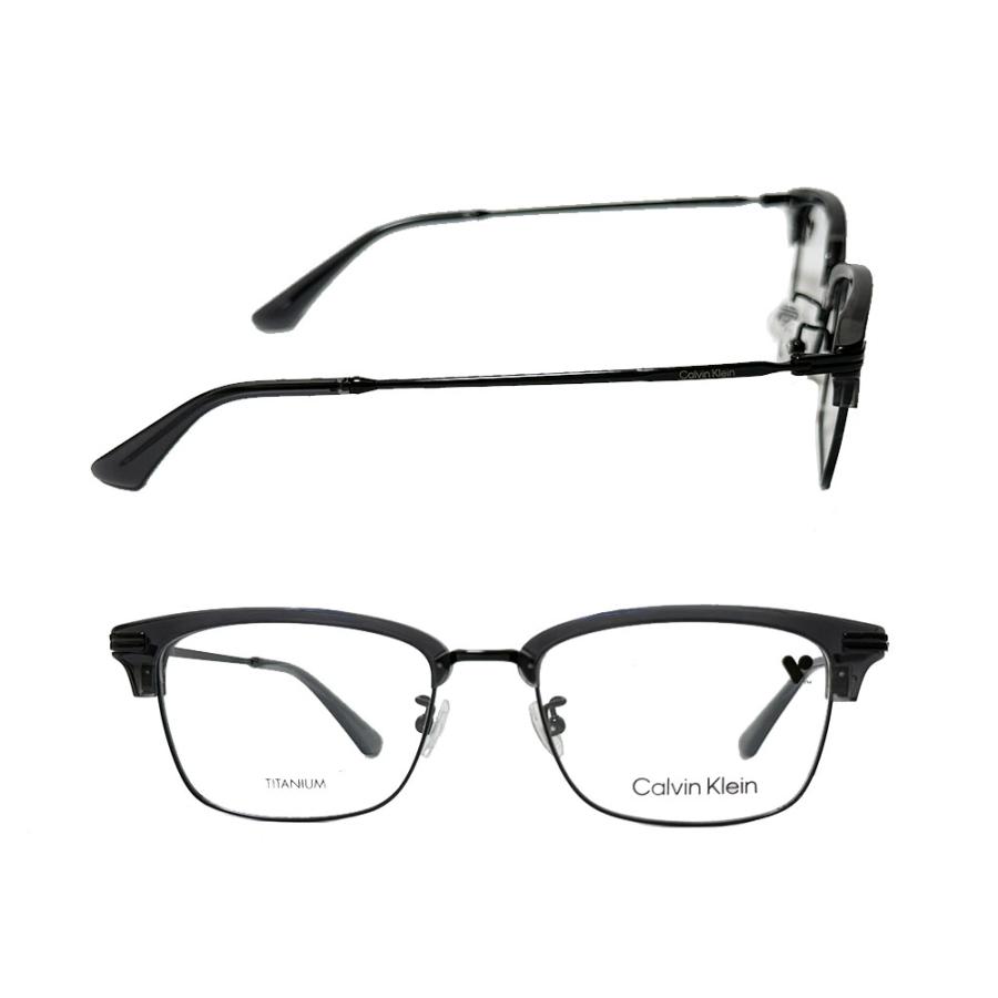 【Calvin Klein】カルバンクライン　メガネフレーム　CK24120LB　020　クリアグレー・ブラック　TITANIUM製　国内正規品 | Calvin Klein | 01