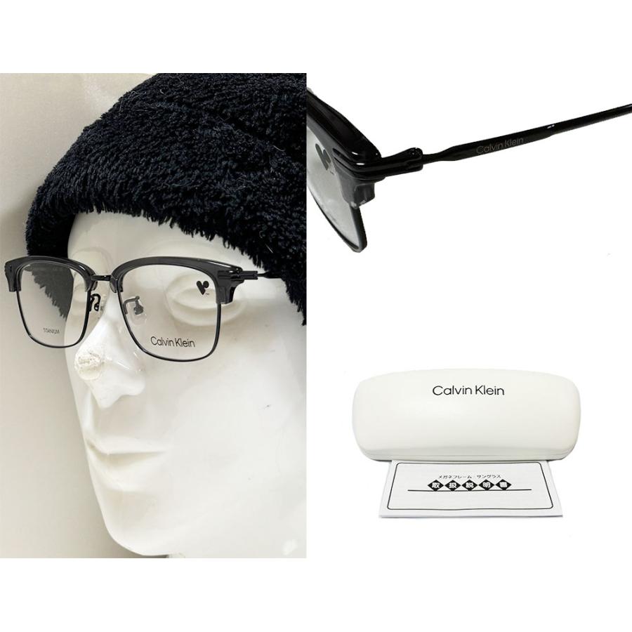 【Calvin Klein】カルバンクライン　メガネフレーム　CK24120LB　020　クリアグレー・ブラック　TITANIUM製　国内正規品 | Calvin Klein | 02