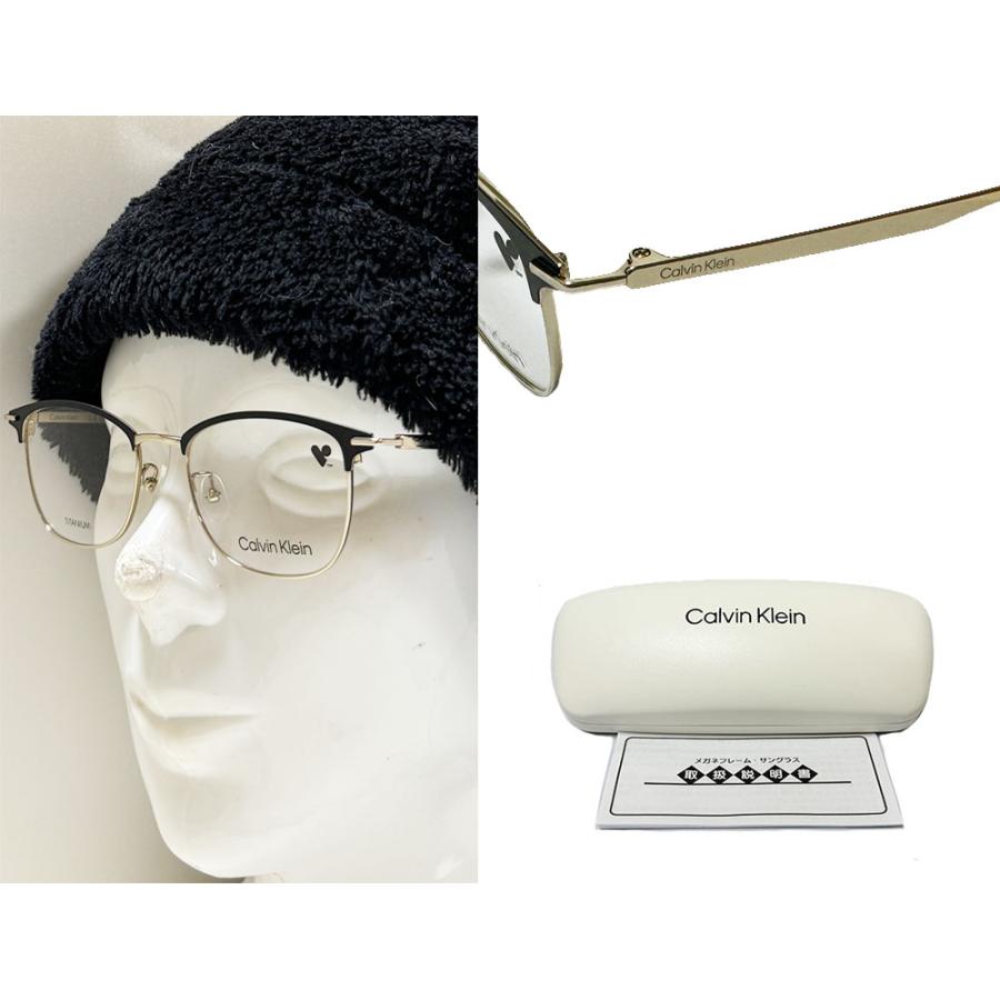 【Calvin Klein】　カルバンクライン　メガネフレーム　CK24107LB　711　マットブラック・ゴールド　国内正規品 | Calvin Klein | 02