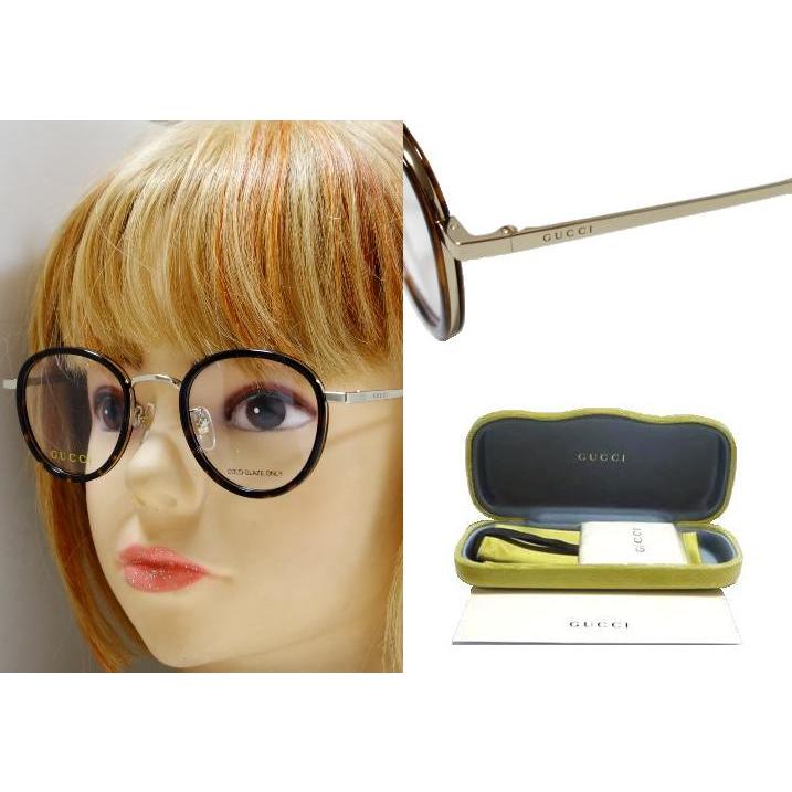 GUCCI 【GUCCI】グッチ メガネフレーム GG 1357OJ 004 ハバナ・ゴールド TITANUM製 国内正規品 : キングラス