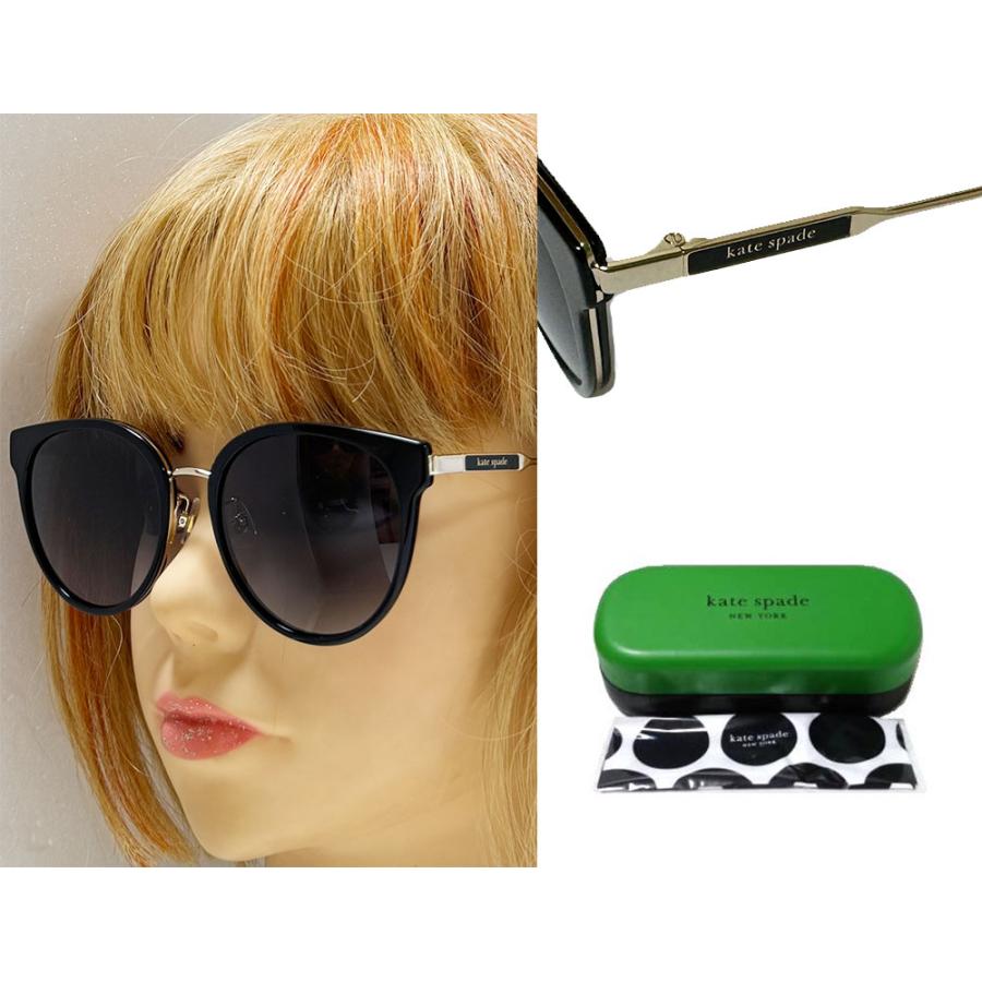 ケイトスペード サングラス  GINNY/F/S 807 ブラック kate spade NEW YORK 【Kate spade】ケイトスペード サングラス