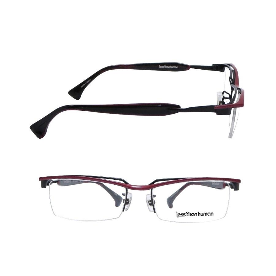 【LESS THAN HUMAN】 レスザンヒューマン　メガネフレーム　re-100010　195R　ブラック/レッド | Less than human | 01