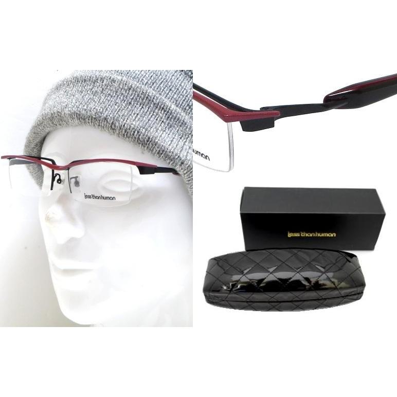 【LESS THAN HUMAN】 レスザンヒューマン　メガネフレーム　re-100010　195R　ブラック/レッド | Less than human | 02