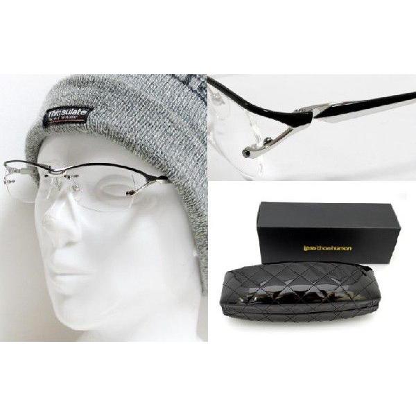 【LESS　THAN 　HUMAN】 レスザンヒューマン　メガネフレーム  pantira-05　  195S  　 ブラック/シルバー | Less than human | 02