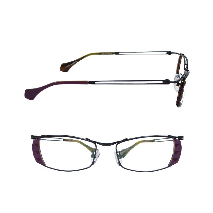 【LESS　THAN 　HUMAN】 レスザンヒューマン　メガネフレーム  colle　 195　 ブラック | Less than human | 01