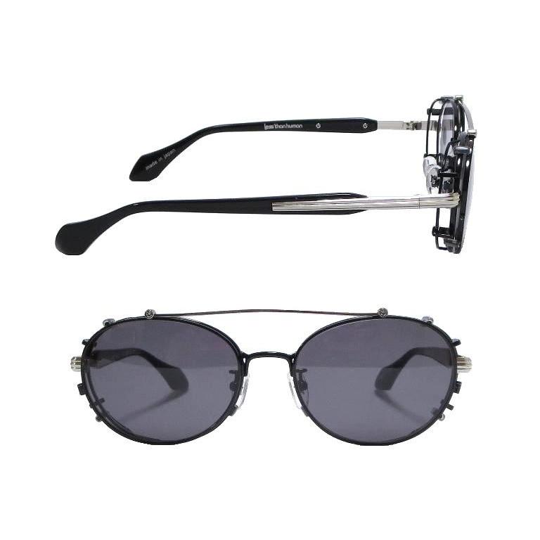 【LESS　THAN　HUMAN】  レスザンヒューマン　メガネフレーム　前掛け式サングラス 　KL-7　 195　 ブラック | Less than human | 01