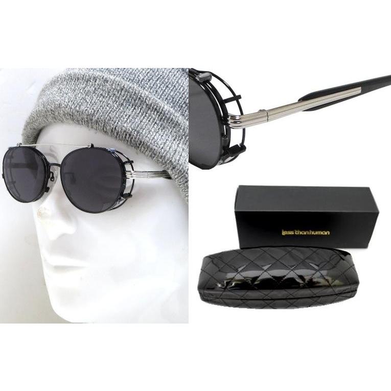 【LESS　THAN　HUMAN】  レスザンヒューマン　メガネフレーム　前掛け式サングラス 　KL-7　 195　 ブラック | Less than human | 02