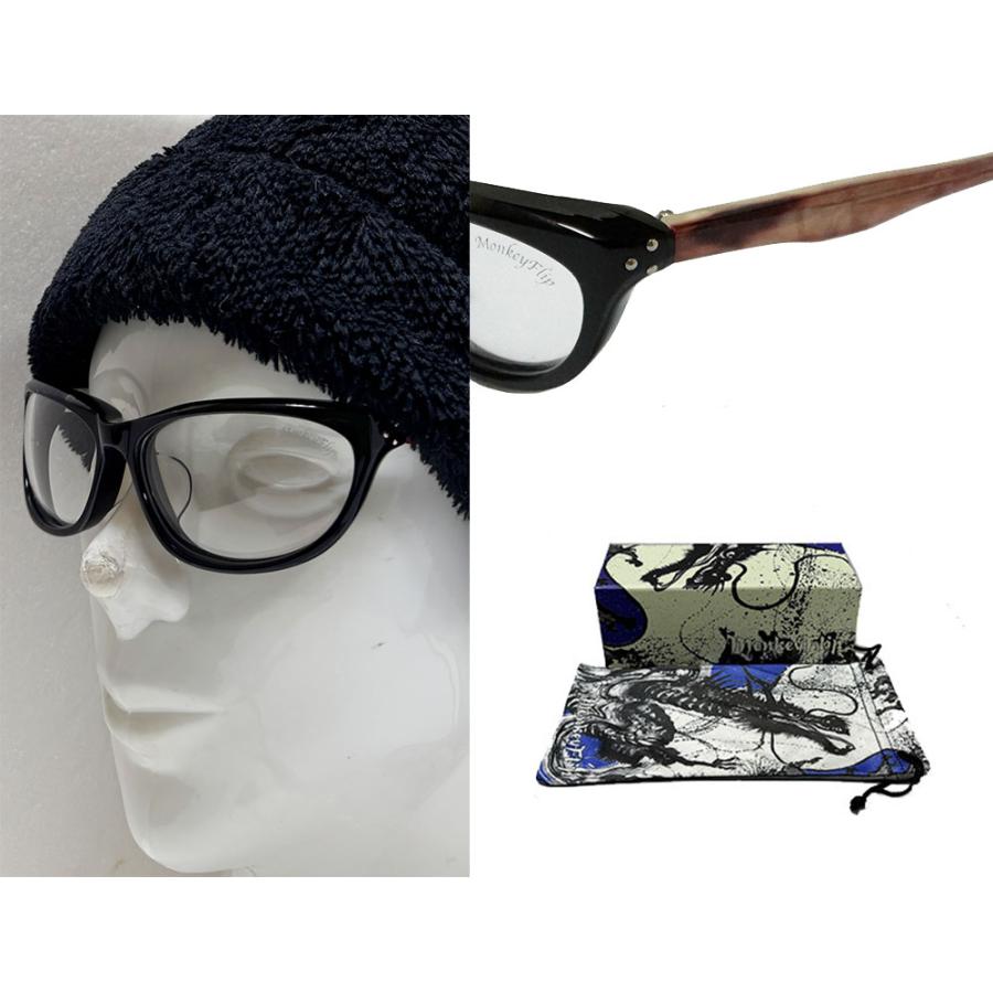 【Monkey Flip】　モンキーフリップ　サングラス　以心　C3　ブラック　クリアレンズ仕様 |  | 02