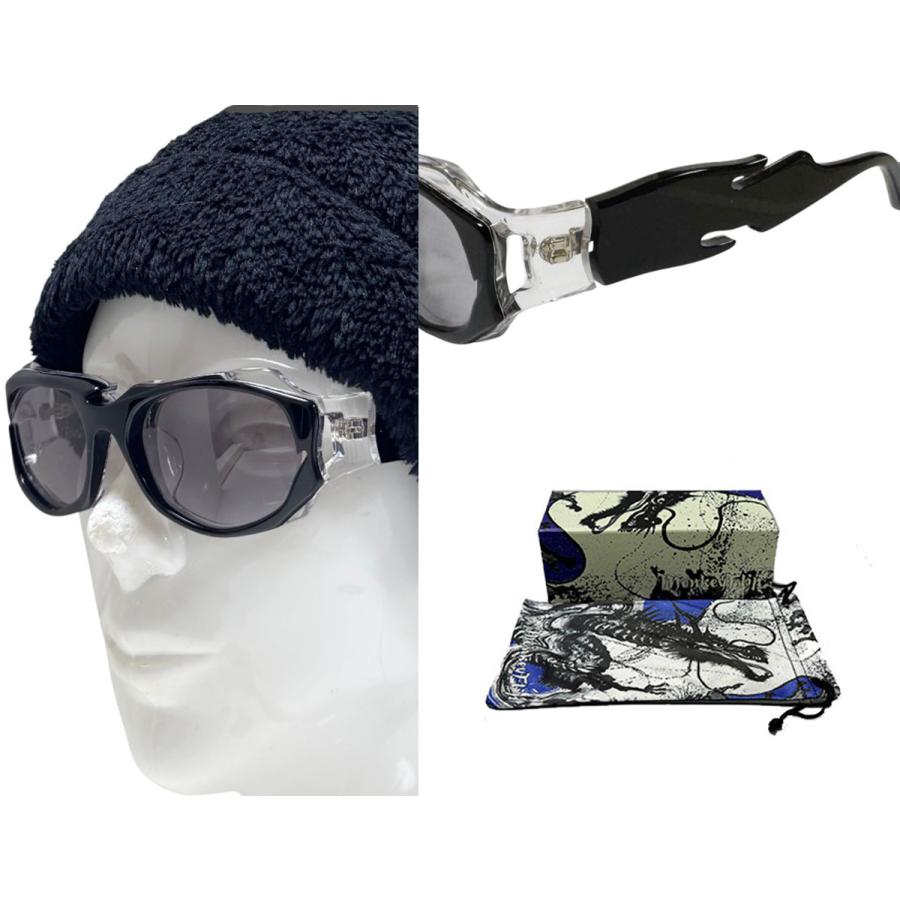 【Monkey Flip】　モンキーフリップ　サングラス　妙義　みょうぎ　C2　ブラック・クリア　人気のライトカラー |  | 02