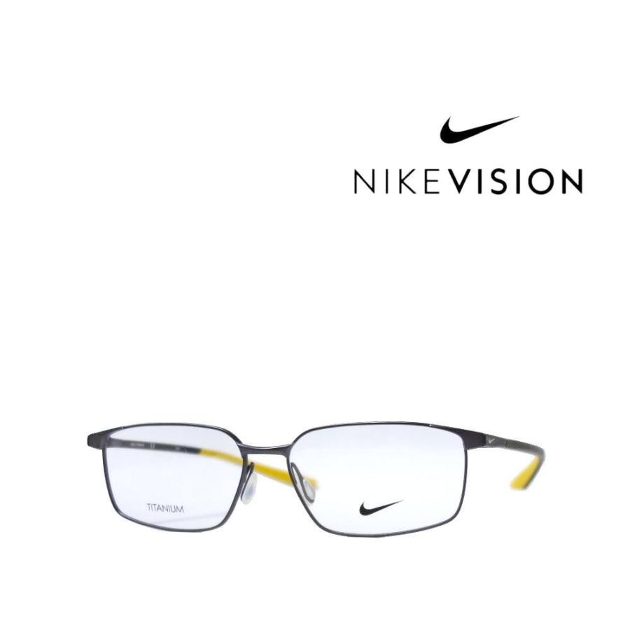 【NIKE VISION】  ナイキ メガネフレーム　6076AF　062　マットガンメタル　TITANIUM製　国内正規品 | NIKE