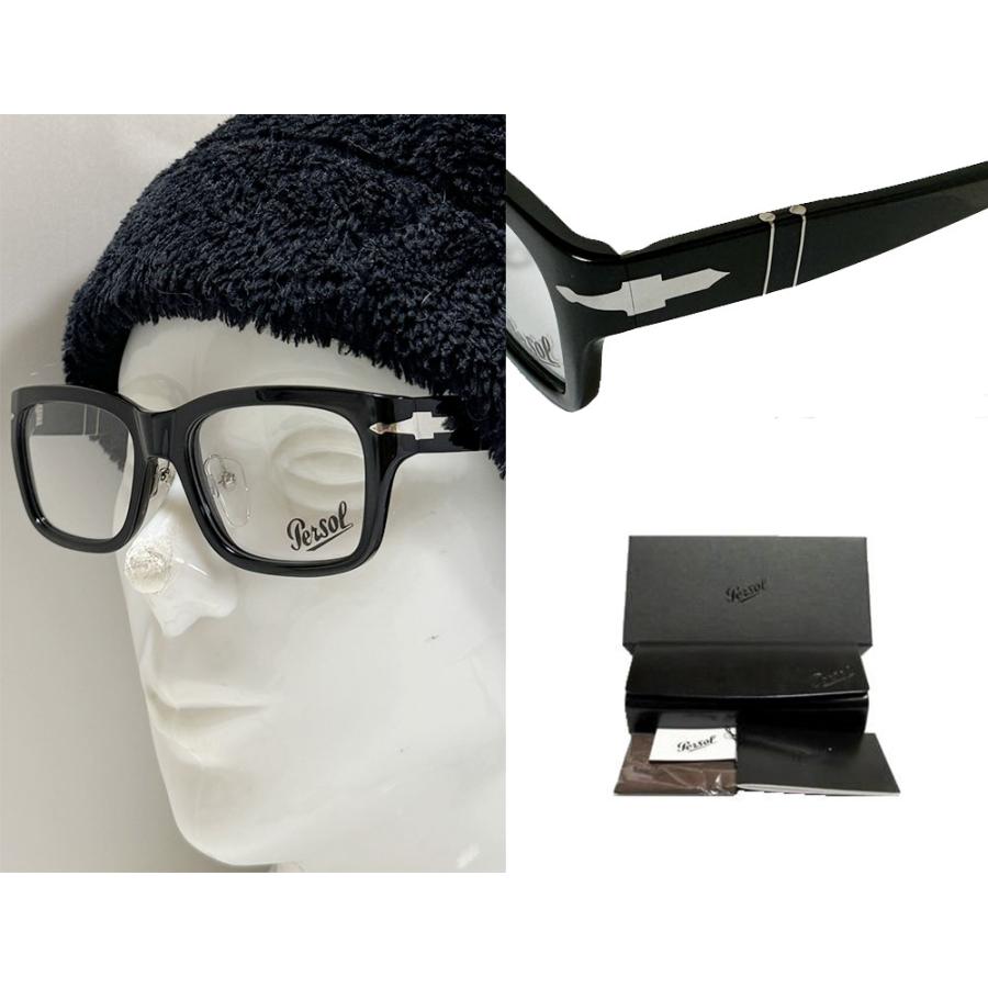 【Persol】ペルソール 　メガネフレーム　PO3301V　95　ブラック　ノーズパット付き　国内正規品 |  | 02