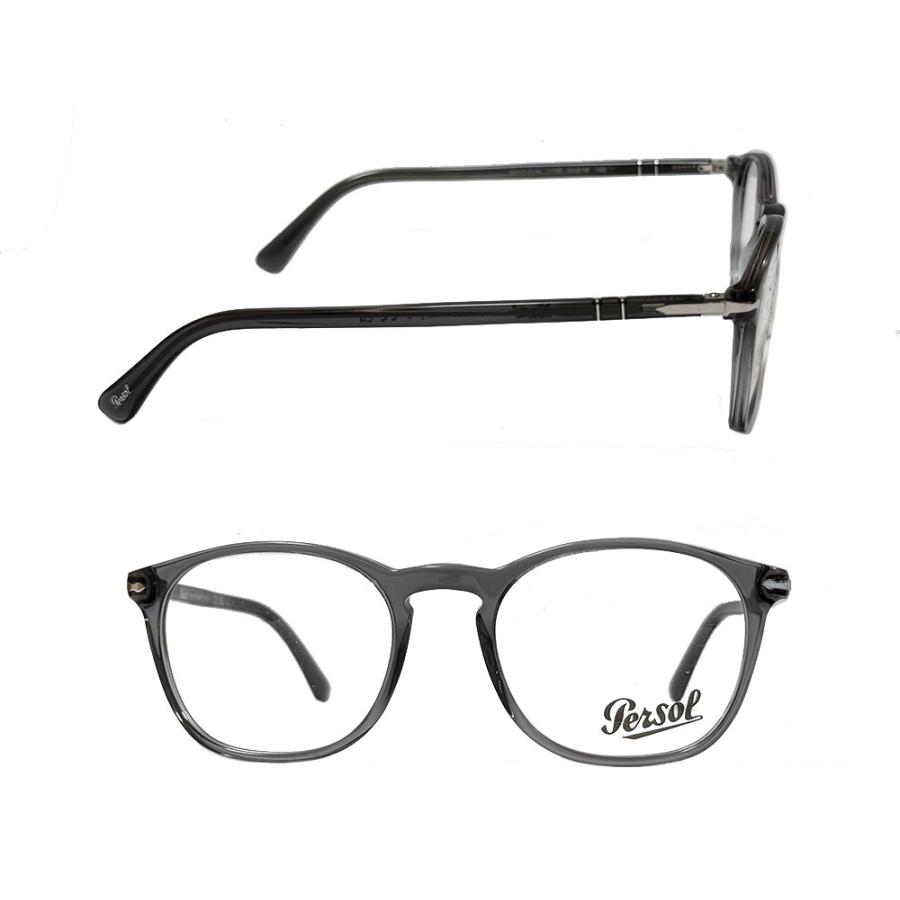 【Persol】ペルソール 　メガネフレーム　PO3007VM　1196　クリアグレー　国内正規品 |  | 01