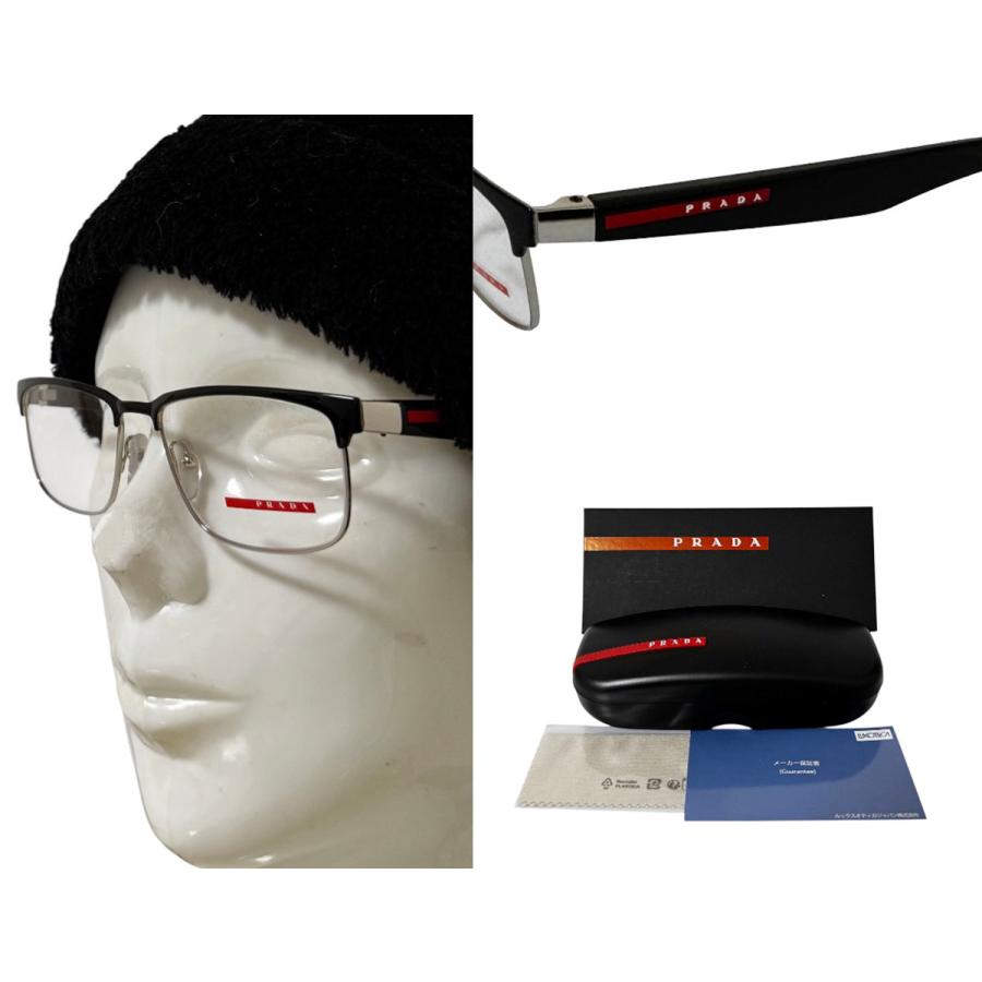 【PRADA】 プラダ スポーツ　メガネフレーム   0PS 51PV　1AB-1O1　ブラック・シルバー　国内正規品 | PRADA | 02