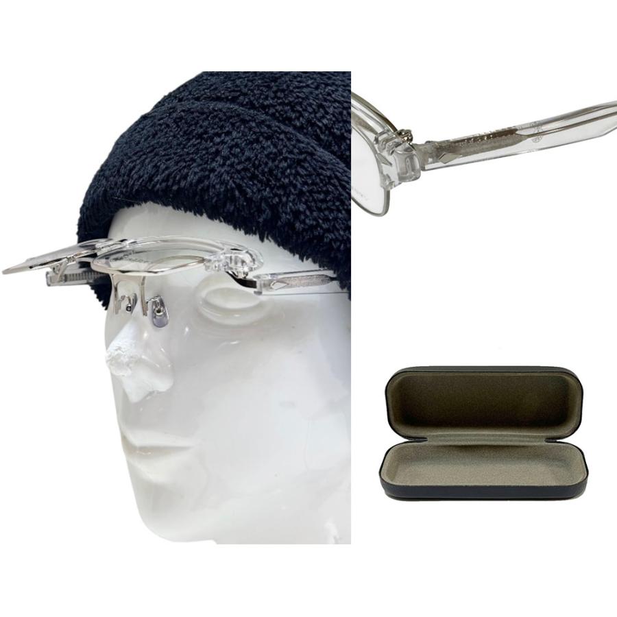 【大正ロマン（旧：LESS THAN HUMAN）】跳ね上げ式　単式　メガネフレーム　アri4maタke0　708S　クリアー　MADE IN JAPAN | Less than human | 02