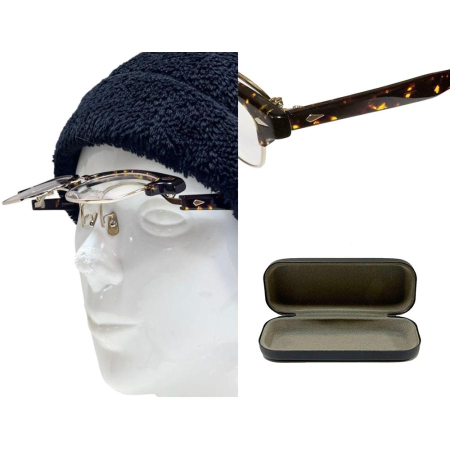 【大正ロマン（旧：LESS THAN HUMAN）】跳ね上げ式　単式　メガネフレーム　アri4maタke0　9610N　ハバナ　MADE IN JAPAN | Less than human | 02