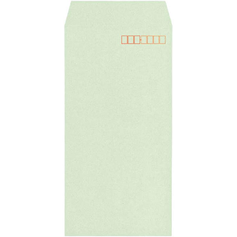 長形3号封筒 Hiソフトカラー 80g スミ貼 テープ付 グリーン 1,000枚 キングコーポレーション 封筒 長3の画像
