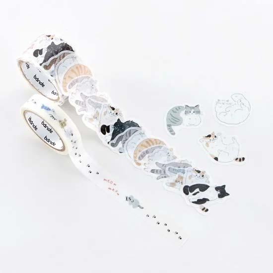 bande  1枚ずつめくれるマスキングテープ ゆるねこさんぽ | bande